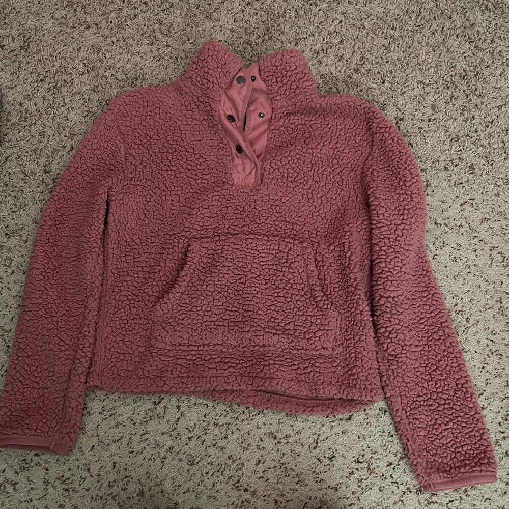 Pink Cropped Teddy Jacket
